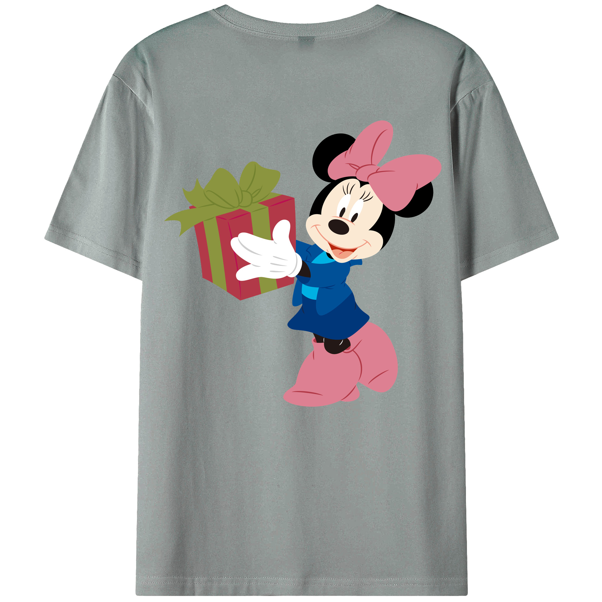 ミッキーマウス Mickey Mouse 綿100％ メンズ半袖Tシャツ（バックプリント） 通気性